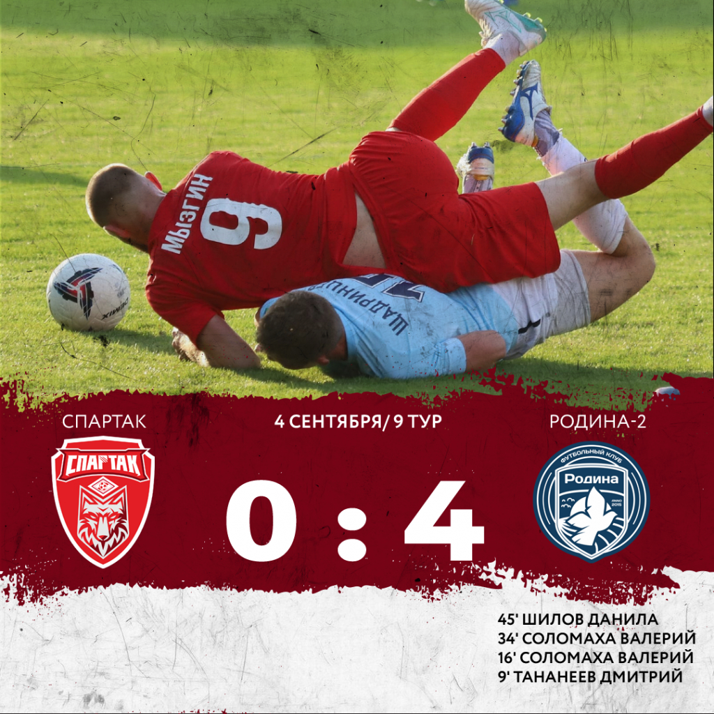 Два дубля соперника и провальный первый тайм тамбовского «Спартака»